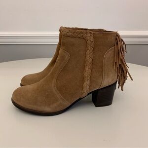 Matisse Lucinda suede fringe heel ankle boots Sz 9